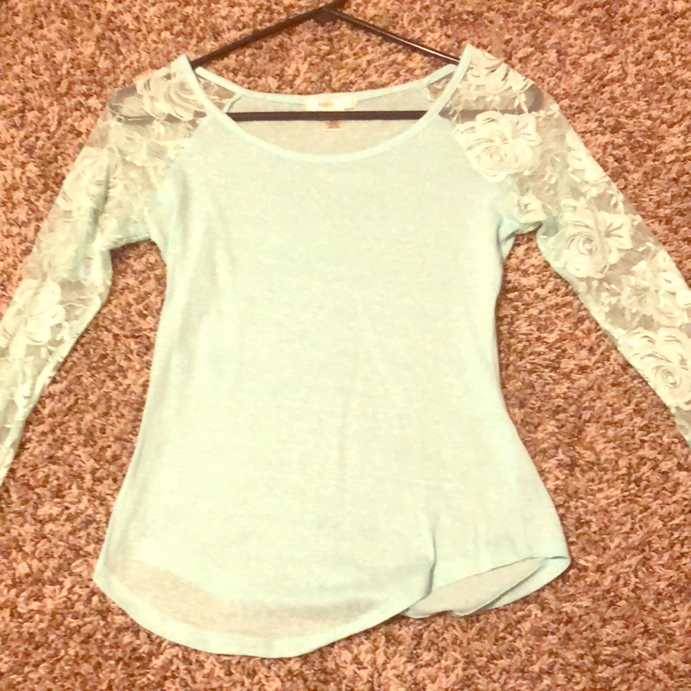 Mint color top,  like new,  never worn